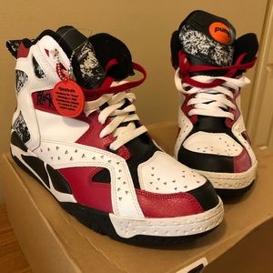 Reebok Blacktop Battleground Pumps Black/Red/White